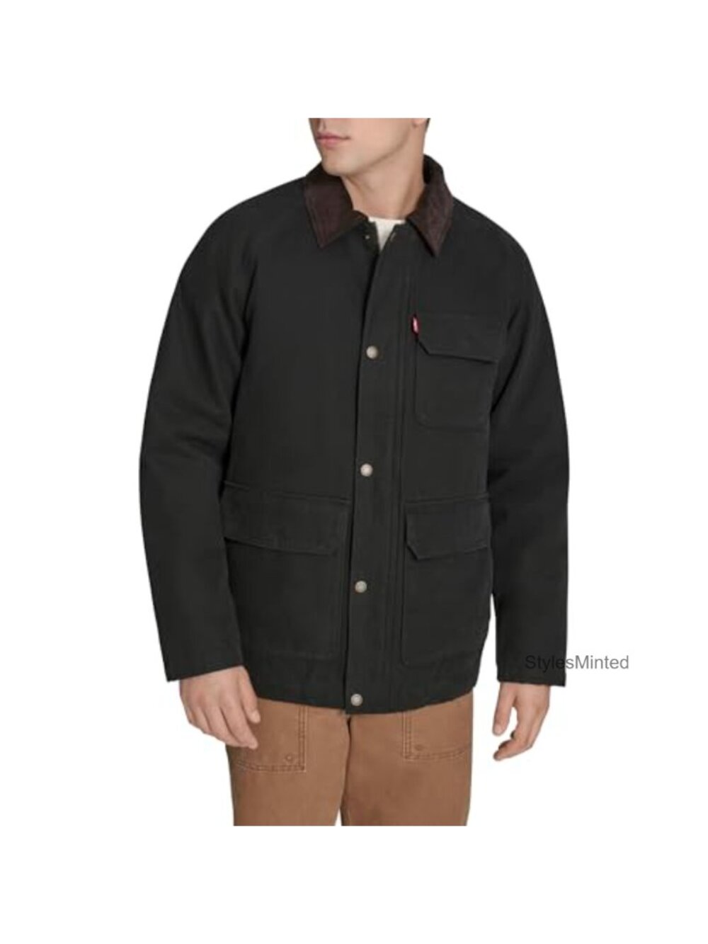 Levi's Cotton Barn Jacket Corduroy Collar Quilted